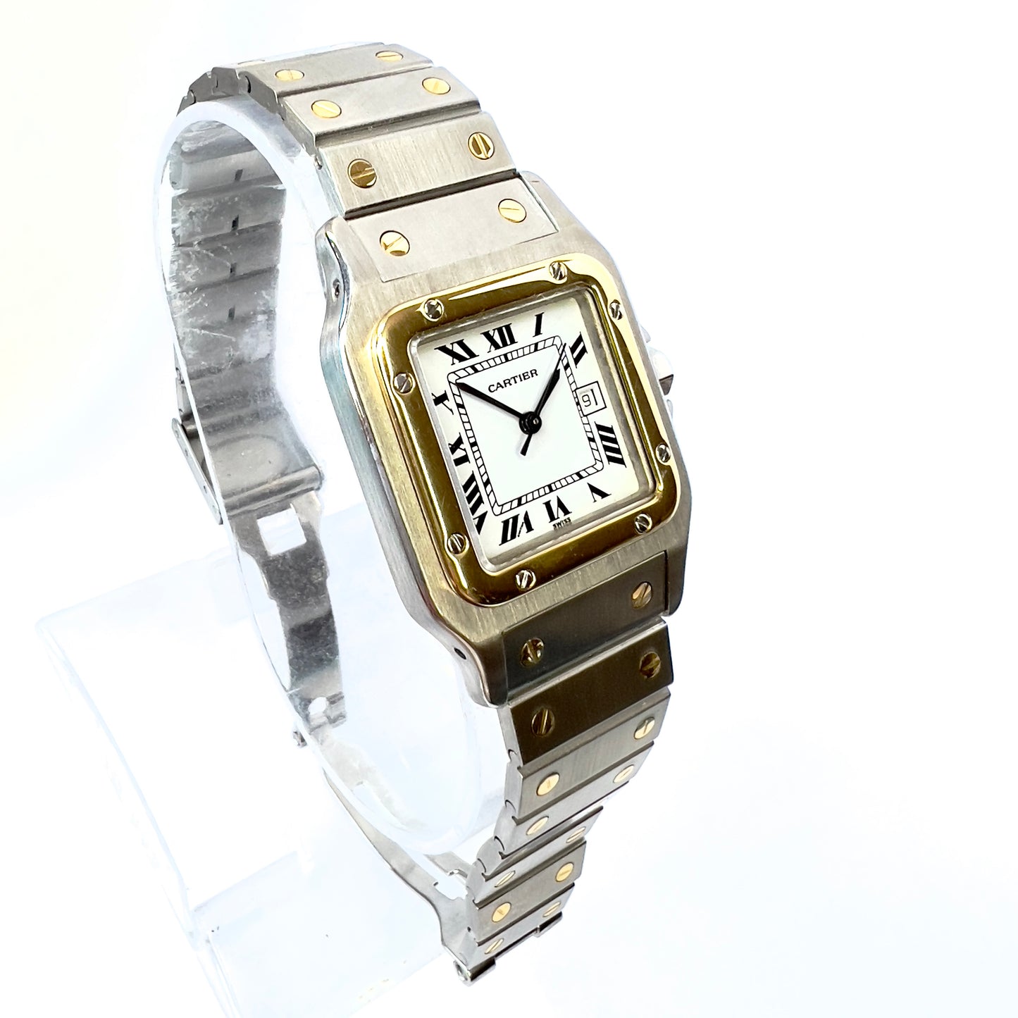 CARTIER SANTOS GALBEE 29mm Automatic 2 Tone Watch 