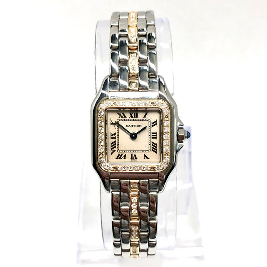 CARTIER PANTHERE Quartz 23mm 1 Row Gold 0.69TCW Diamond Watch