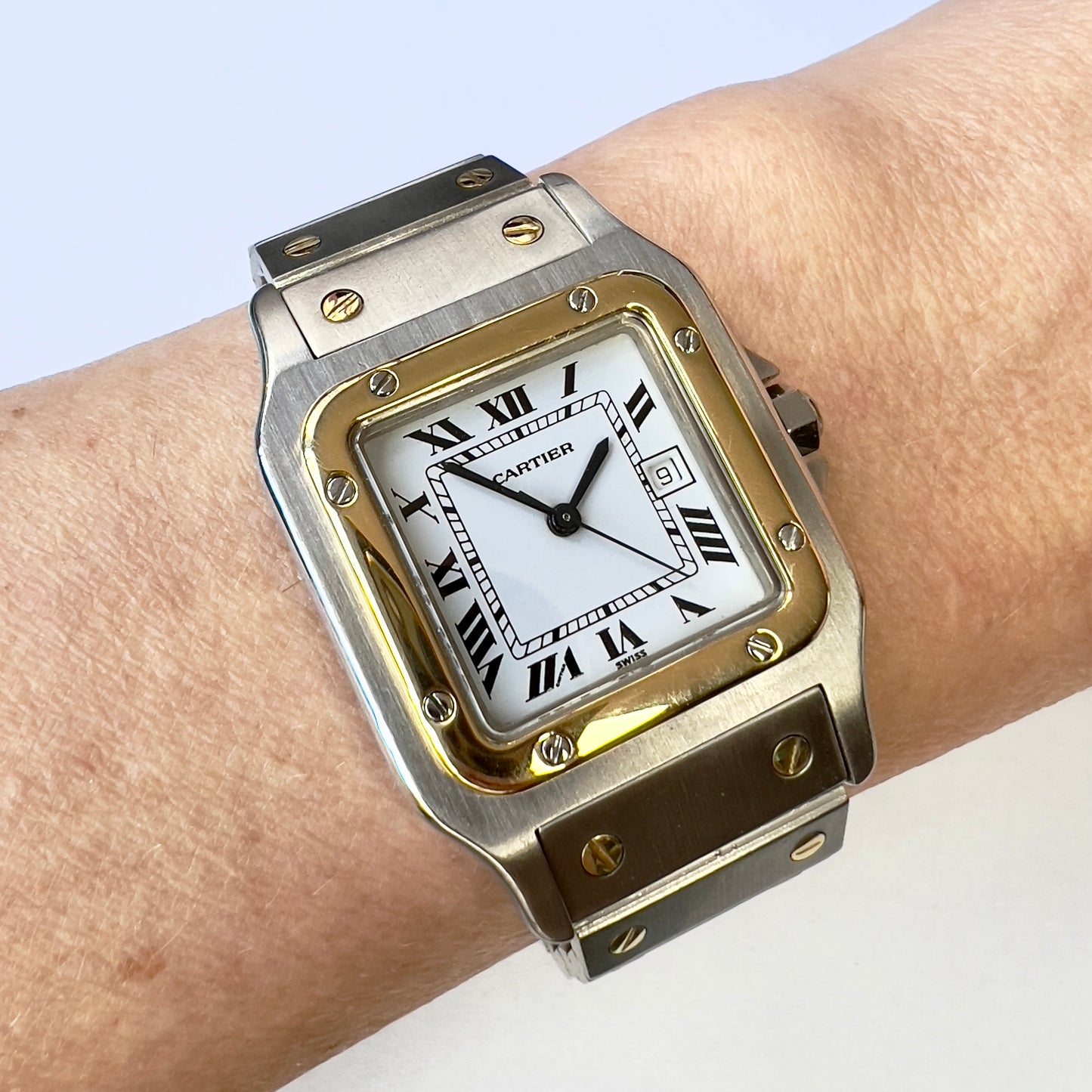 CARTIER SANTOS GALBEE 29mm Automatic 2 Tone Watch 