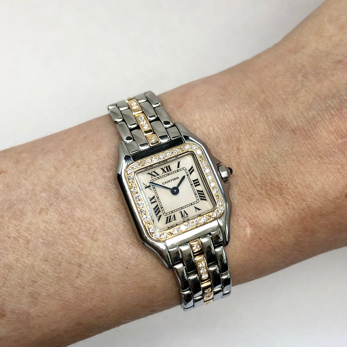 CARTIER PANTHERE Quartz 23mm 1 Row Gold 0.69TCW Diamond Watch