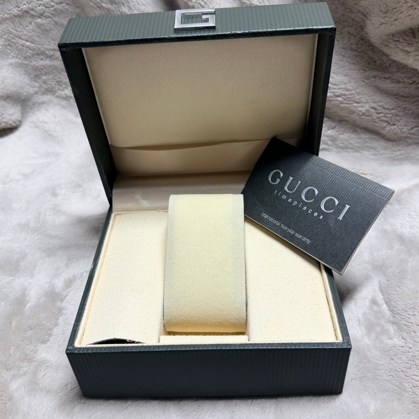 GUCCI Box + Booklet 5.40x4.60x2.75 inches