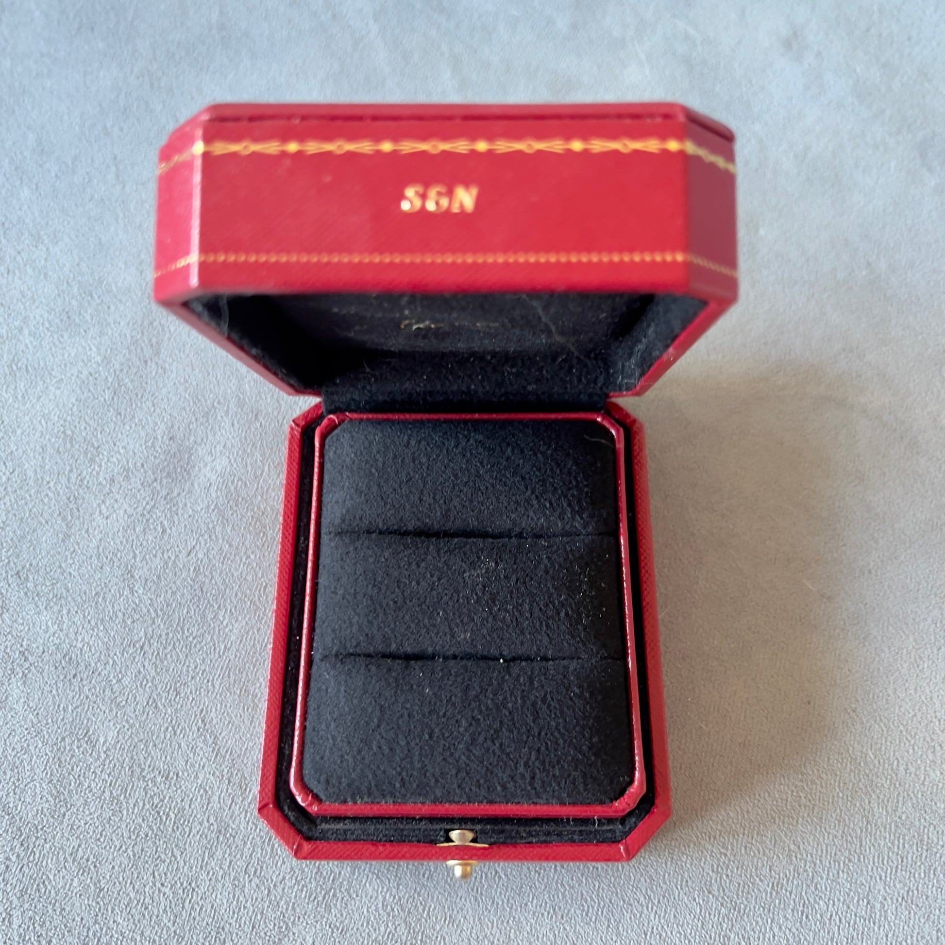 CARTIER Double Alliance Ring Box + Outer Box 4.40x3.60x1.90 inches