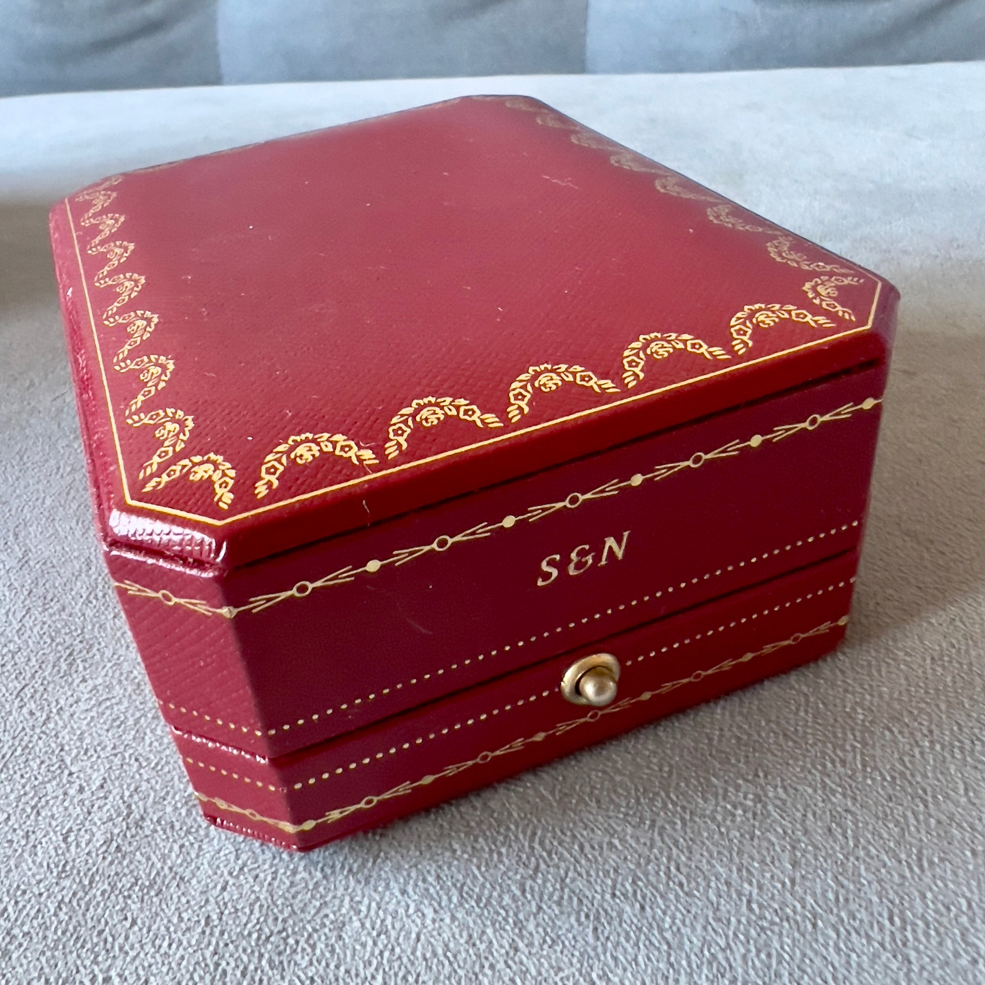 CARTIER Double Alliance Ring Box + Outer Box 4.40x3.60x1.90 inches