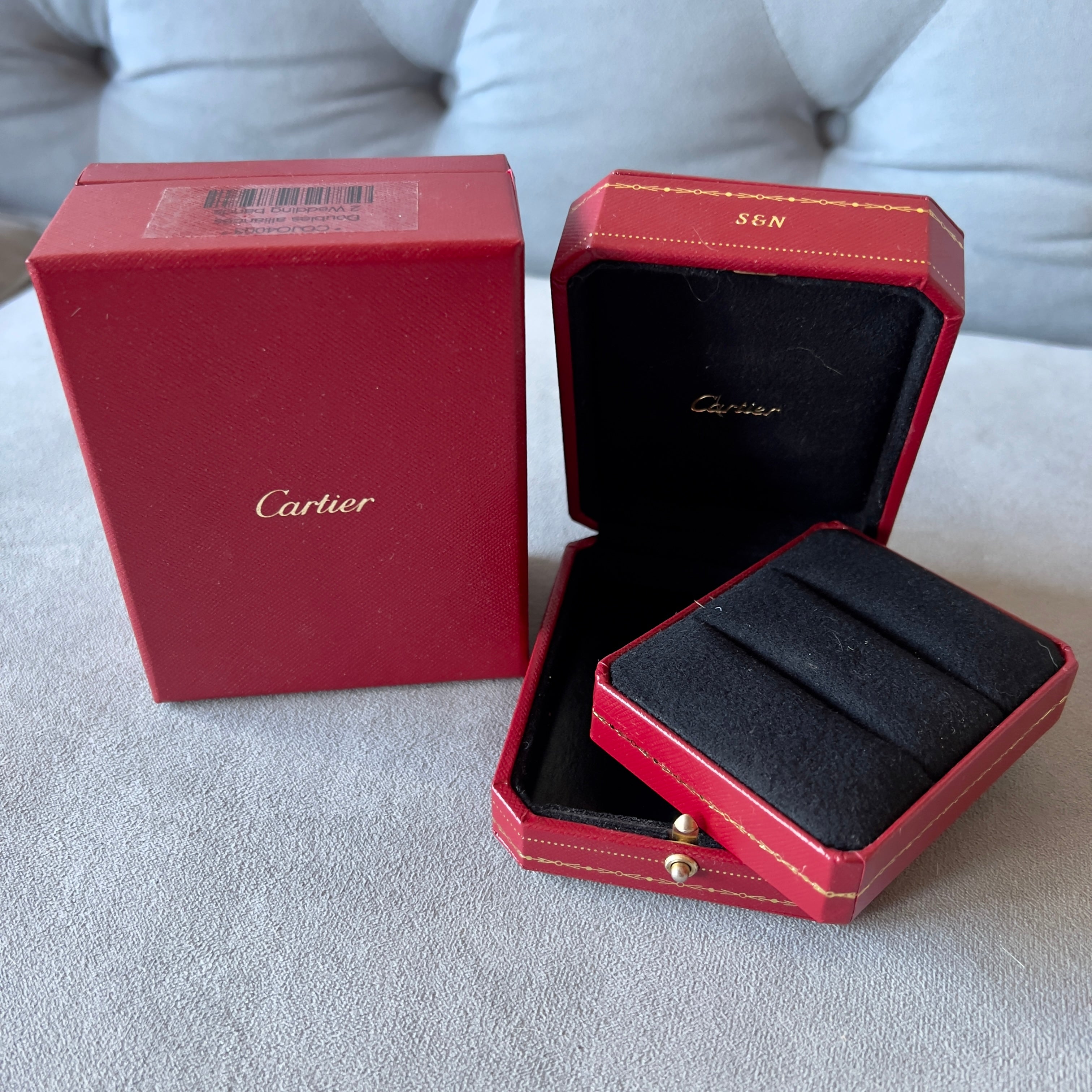 CARTIER Double Alliance Ring Box Outer Box 4.40x3.60x1.90 NATILUXIA