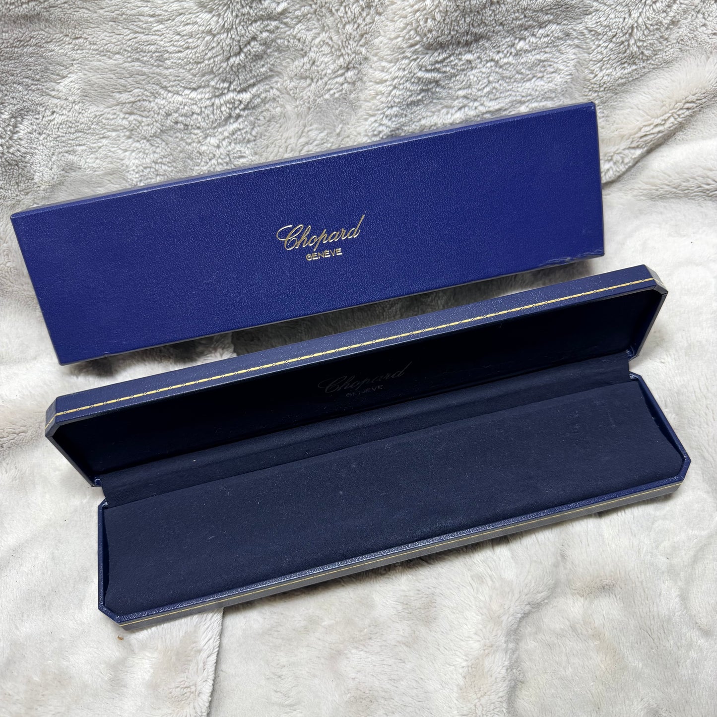 CHOPARD Blue Box + Outer Box 10.10x2.75x1.30 inches