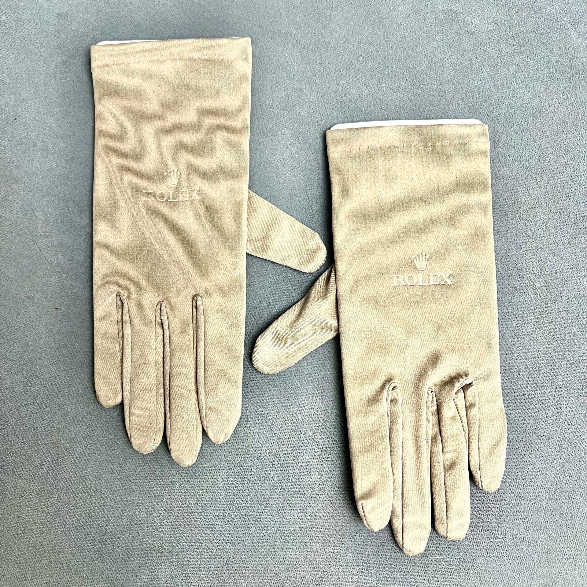 rolex handschuhe NEW ROLEX Beige Gloves Size S