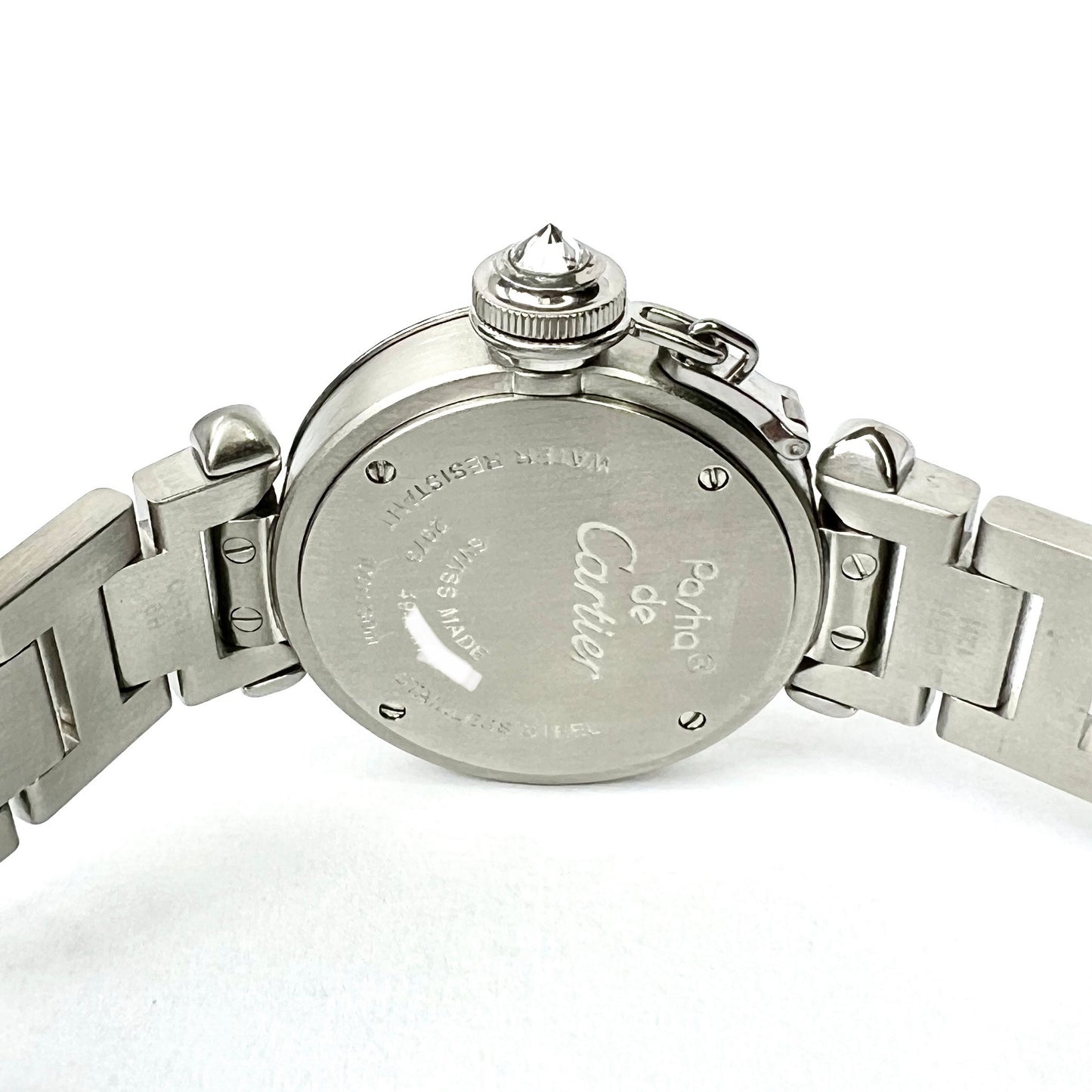 CARTIER PASHA Quartz 26mm Steel 1.36TCW DIAMOND Watch