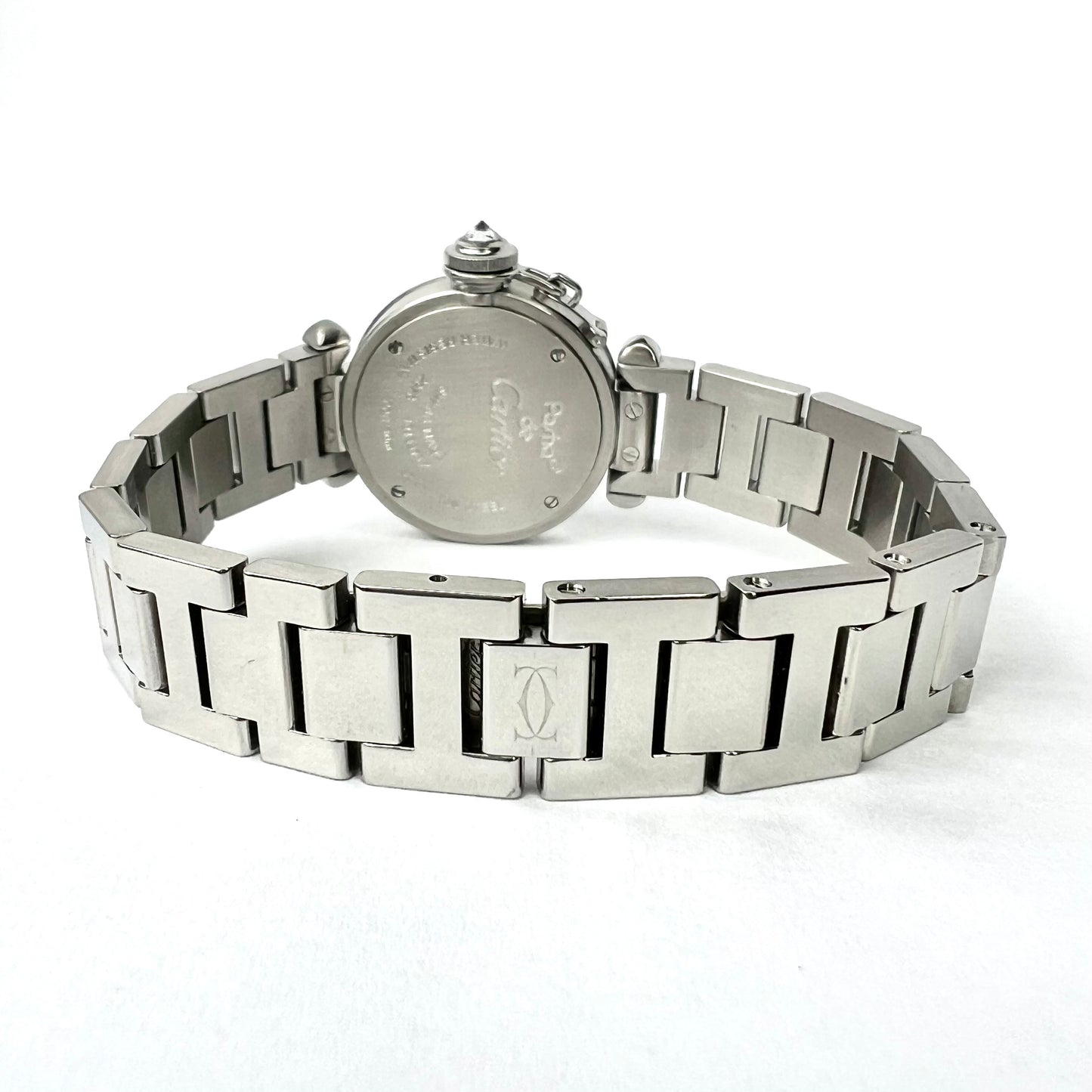 CARTIER PASHA Quartz 26mm Steel 1.36TCW DIAMOND Watch