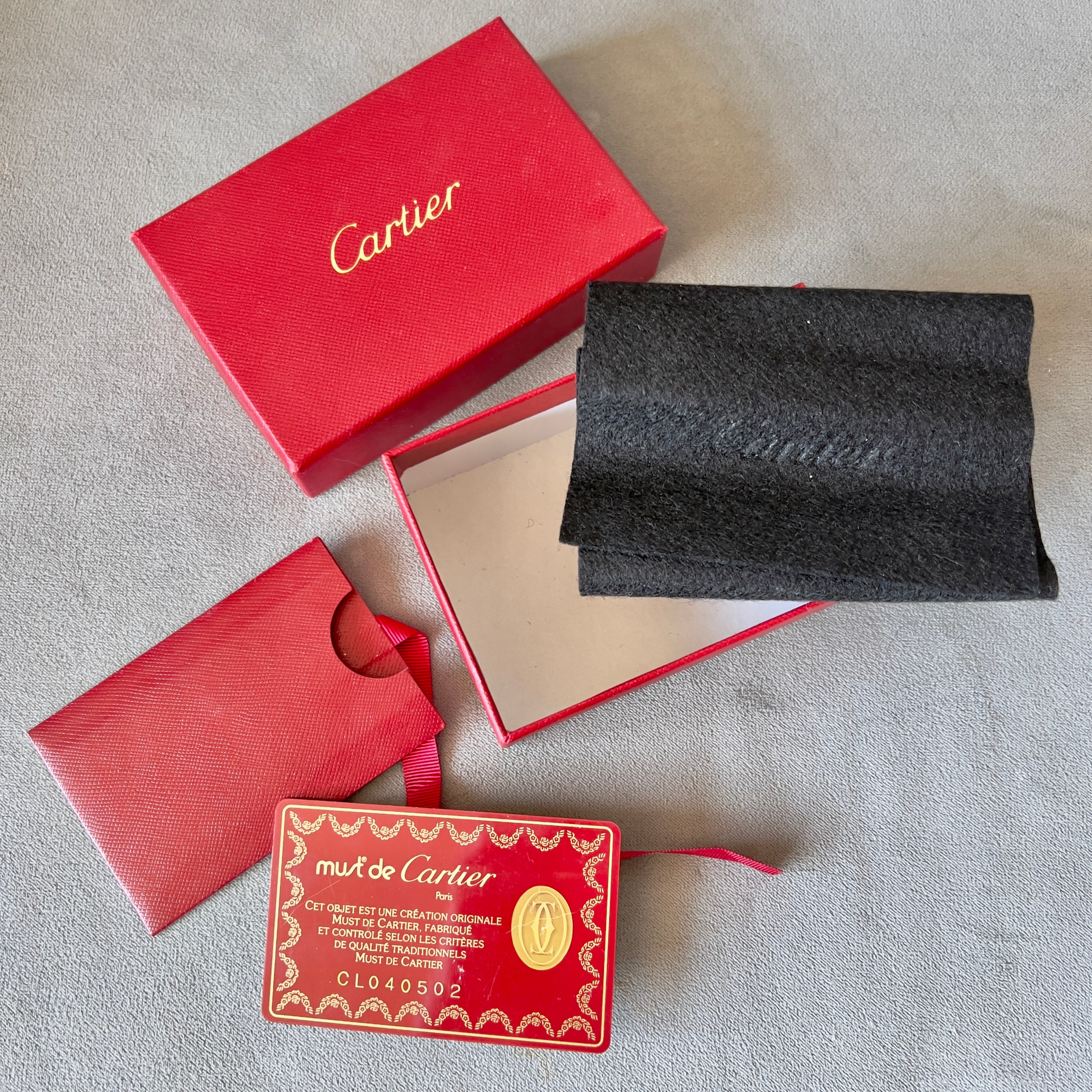 CARTIER Goods Box 4.50x3x1.60 inches Wrapping Cloth