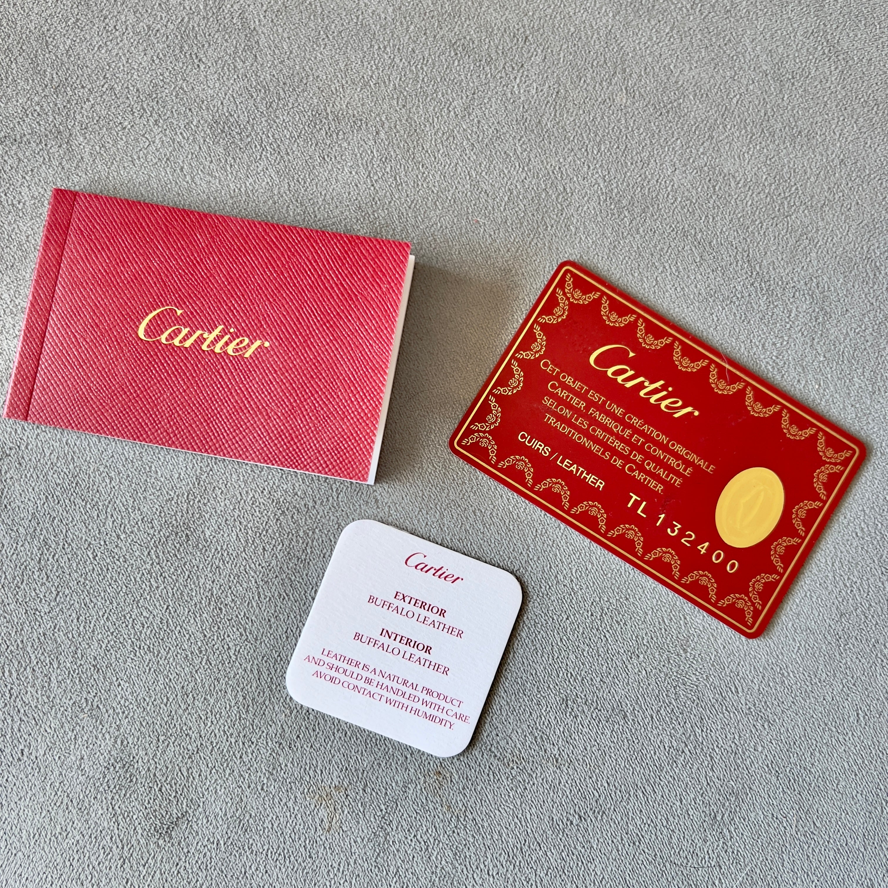 CARTIER Wallet Box 7.30x5x2.10 inches Pouch Booklets Filled