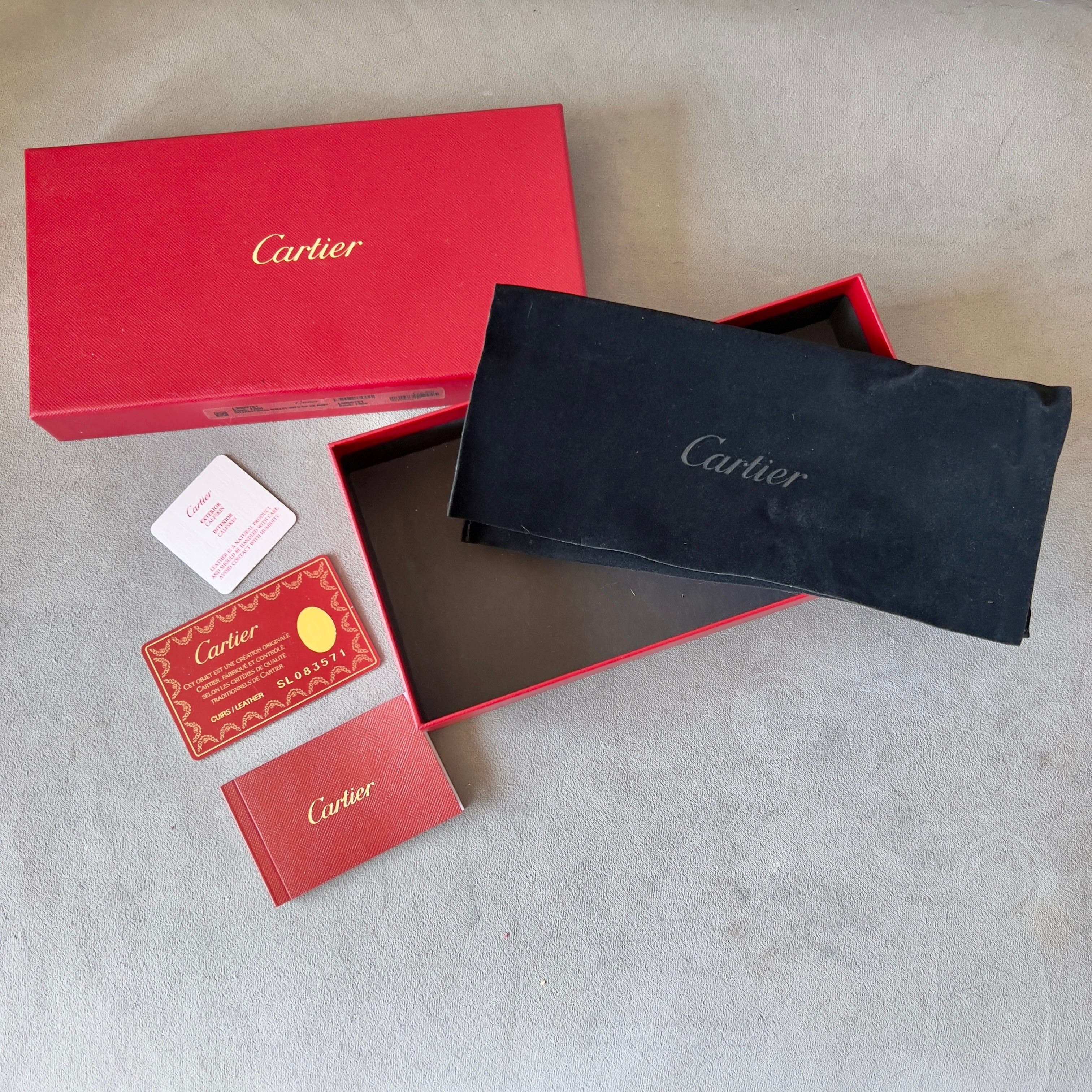 CARTIER Wallet Box 9.10x4.75x1.90 inches Pouch Certificate