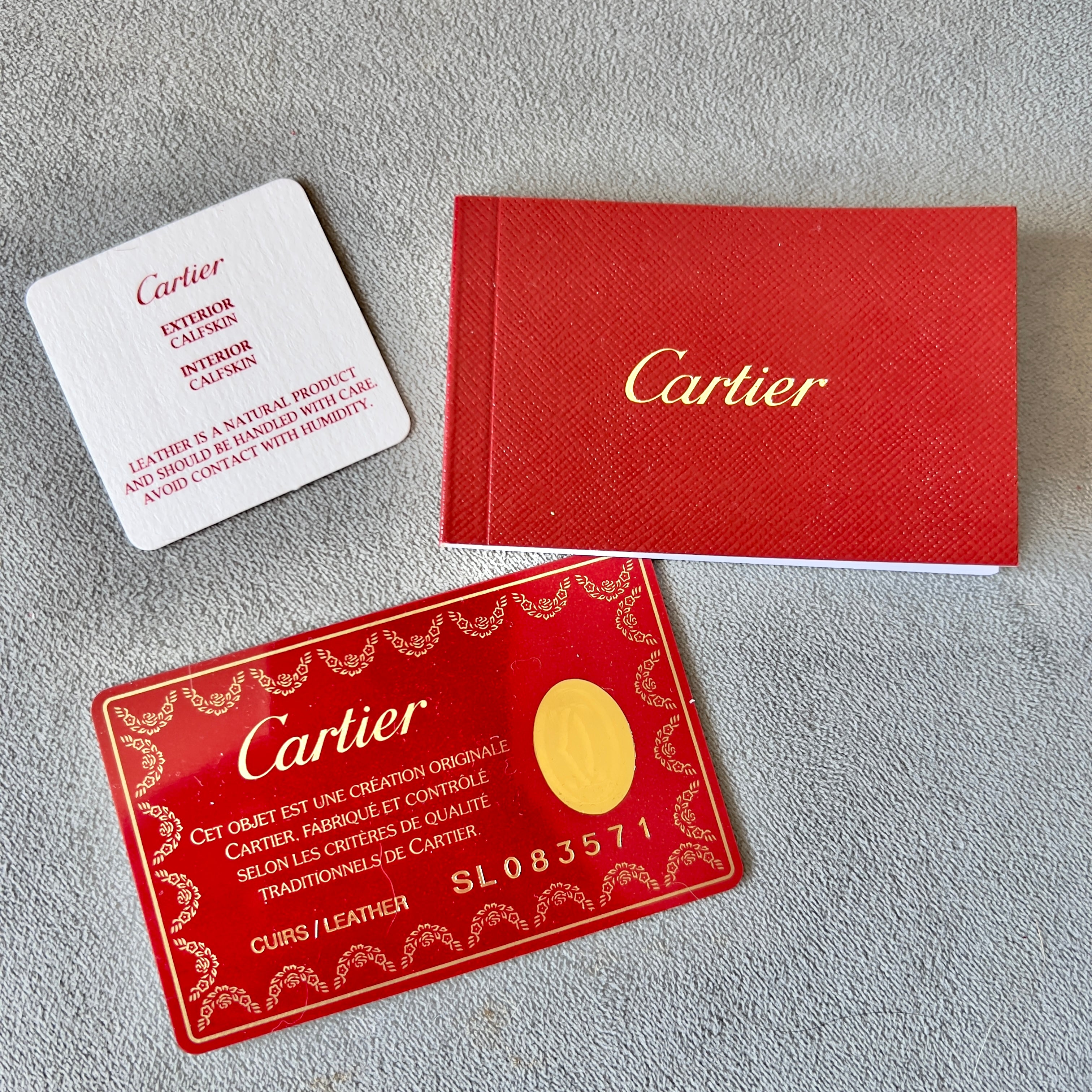 CARTIER Wallet Box 9.10x4.75x1.90 inches Pouch Certificate