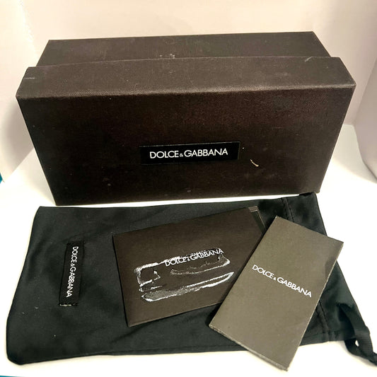 DOLCE & GABBANA Sunglasses Box 7x3.5x2.75 inches + Pouch + Booklets + Empty Certificate