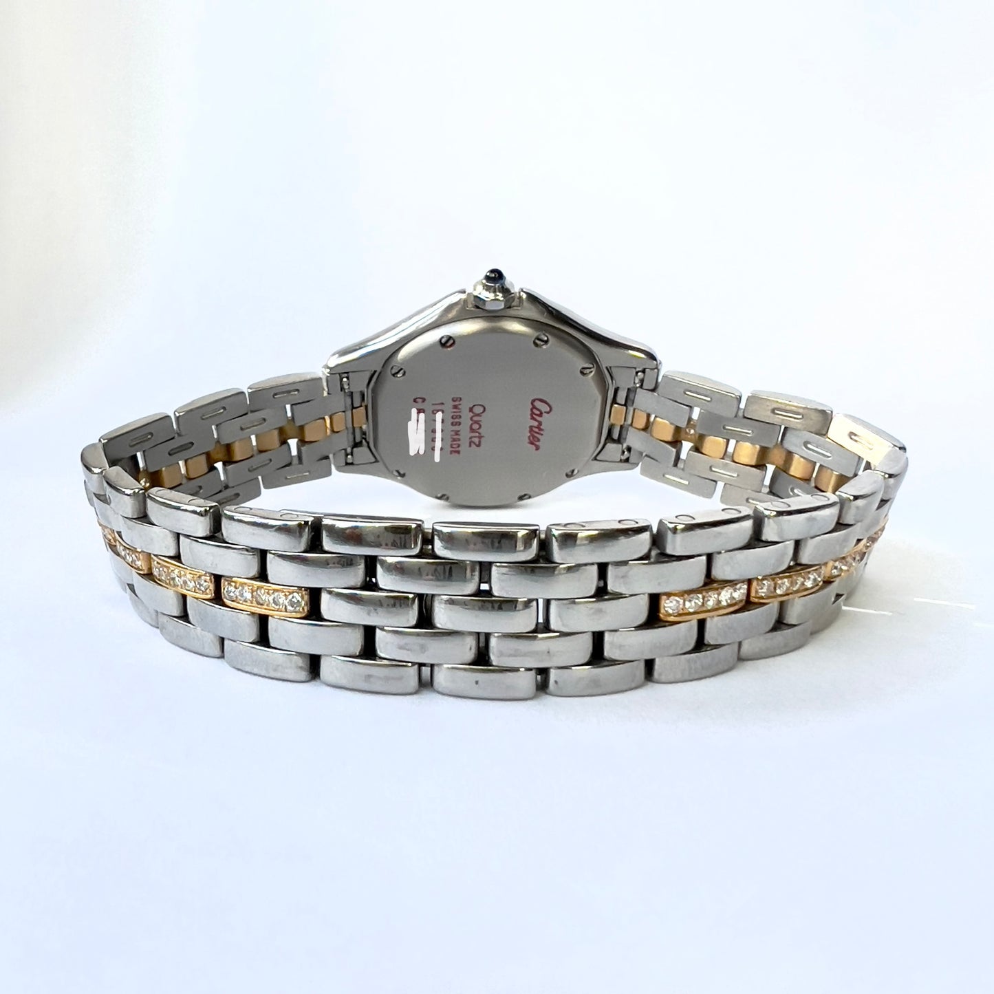 CARTIER PANTHERE COUGAR Quartz 27mm 1 Row Gold 0.97TCW Diamond Watch