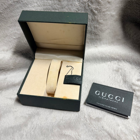 GUCCI Green Box + Booklet + Tag 4.60x4.20x2.75 inches