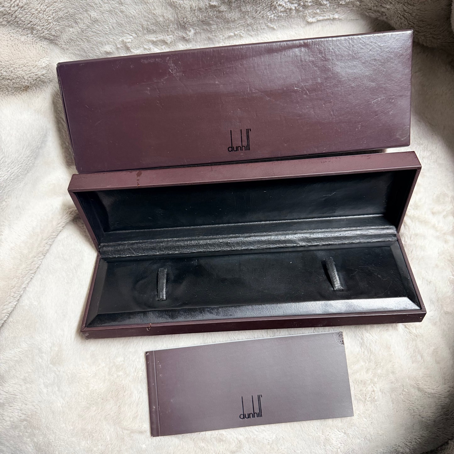 DUNHILL Brown Box + Manual + Outer Box 11x3.5x2.5 inches