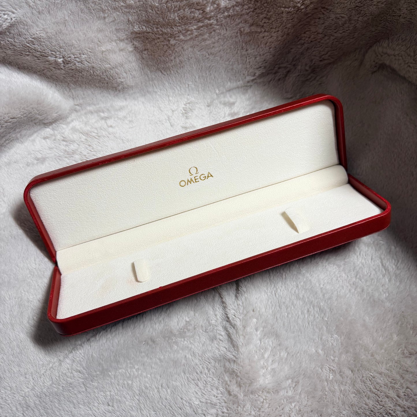 OMEGA Red Box + Outer Box 10.90x3.75x1.90 inches