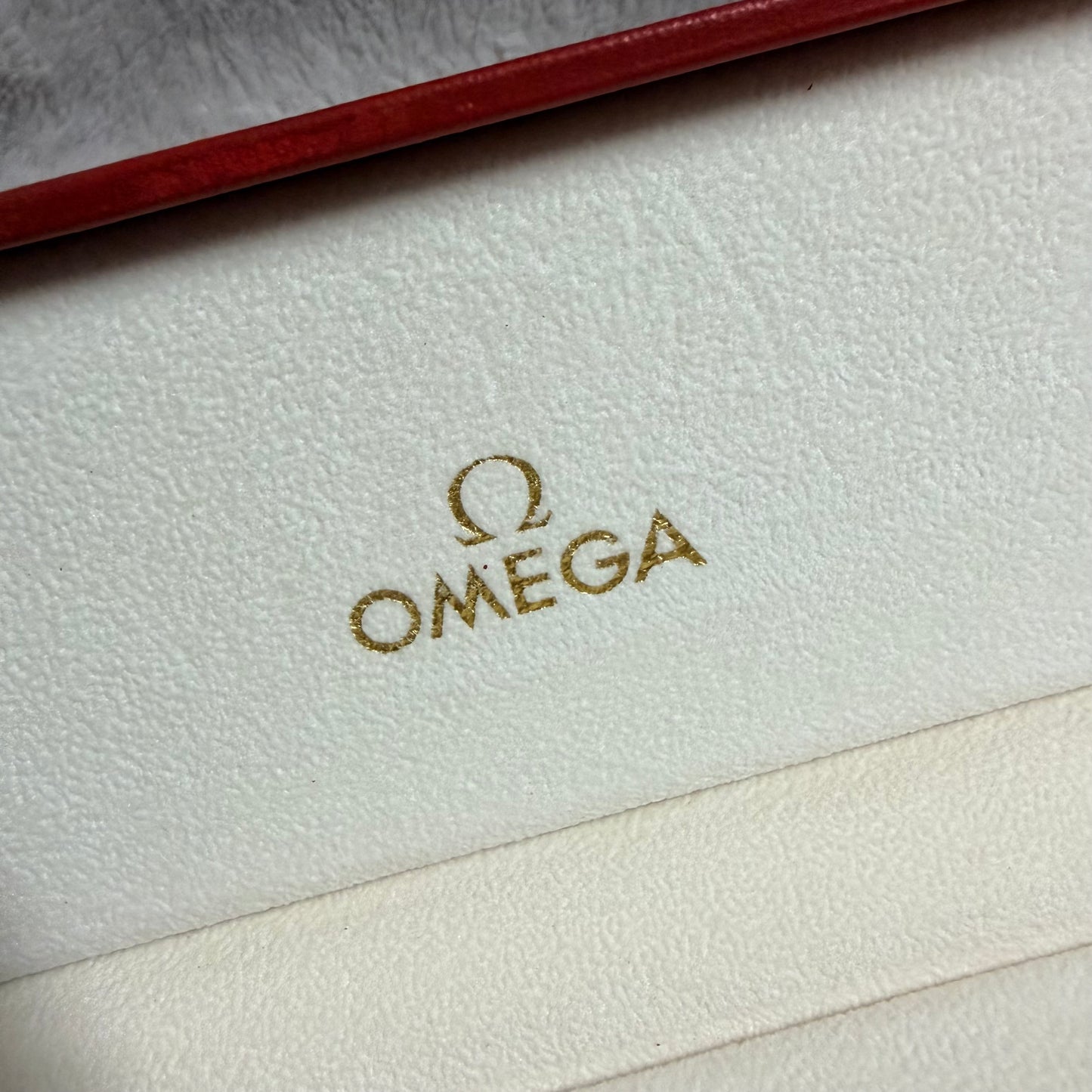OMEGA Red Box + Outer Box 10.90x3.75x1.90 inches