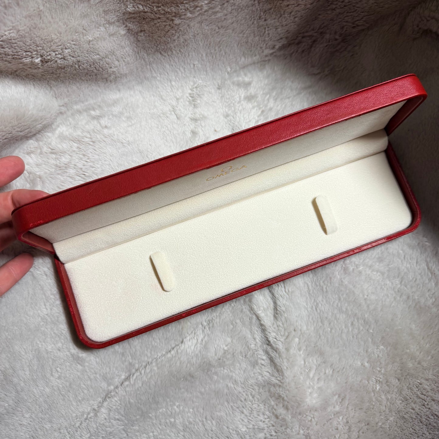 OMEGA Red Box + Outer Box 10.90x3.75x1.90 inches