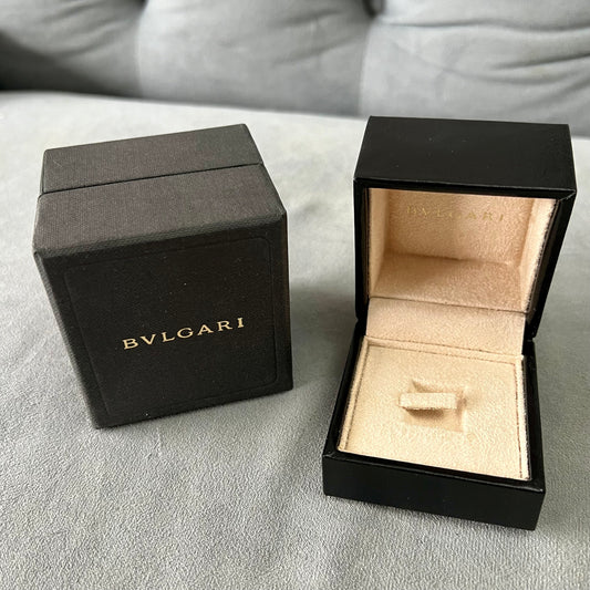 BULGARI Ring Box + Outer Box 2.80x2.75x2.5 inches