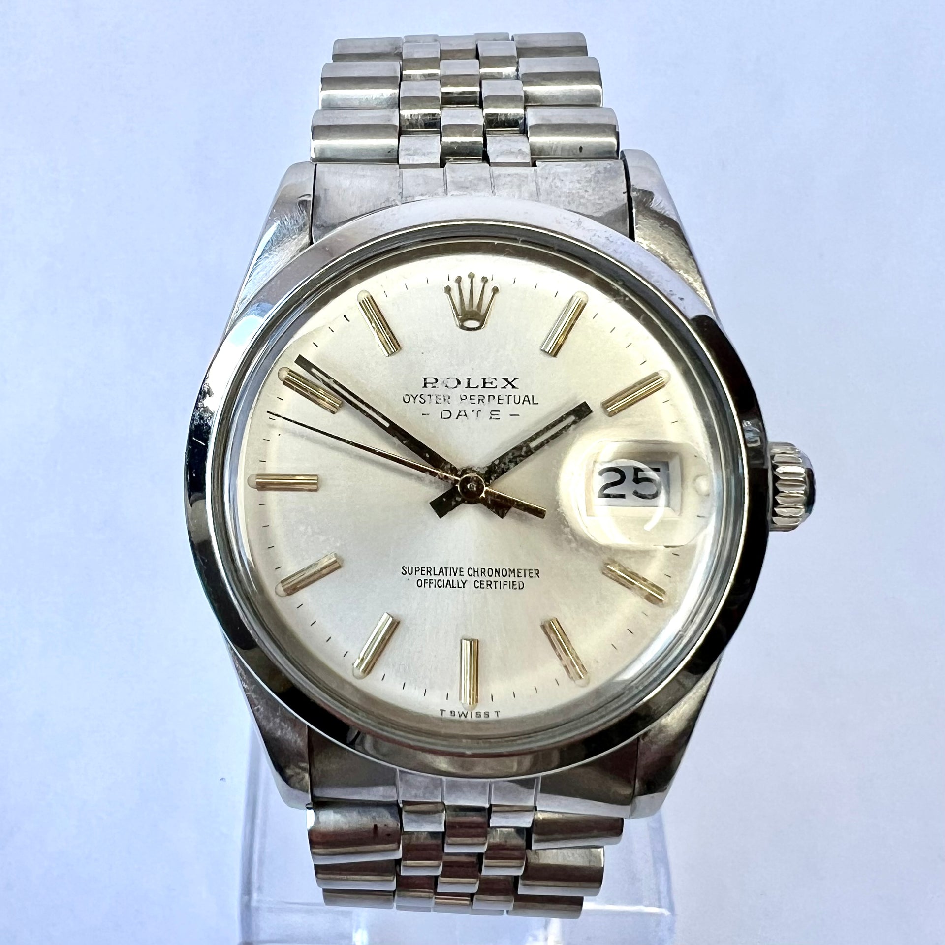 ROLEX DATE Automatic 34mm Steel Watch Jubilee Bracelet NATILUXIA