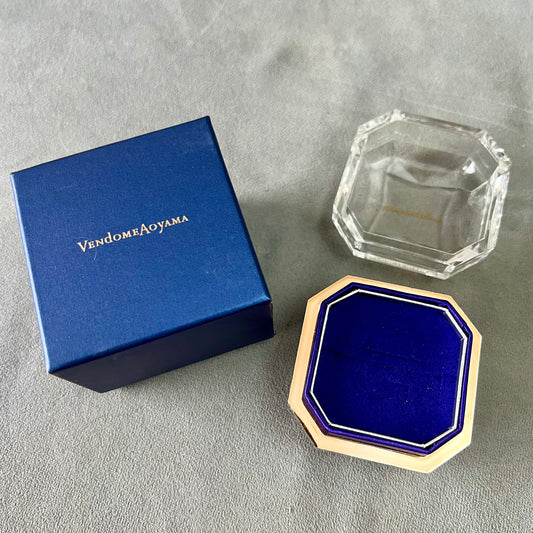 VENDOME AOYAMA Ring/Earrings Box + Outer Box 2.70x2.60x2.30 inches