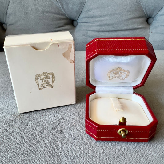 CARTIER Ring Box + Outer Box 2.60x2.10x1.30 inches