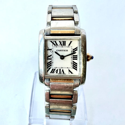 CARTIER TANK FRANCAISE Quartz 20mm 2 Tone Watch