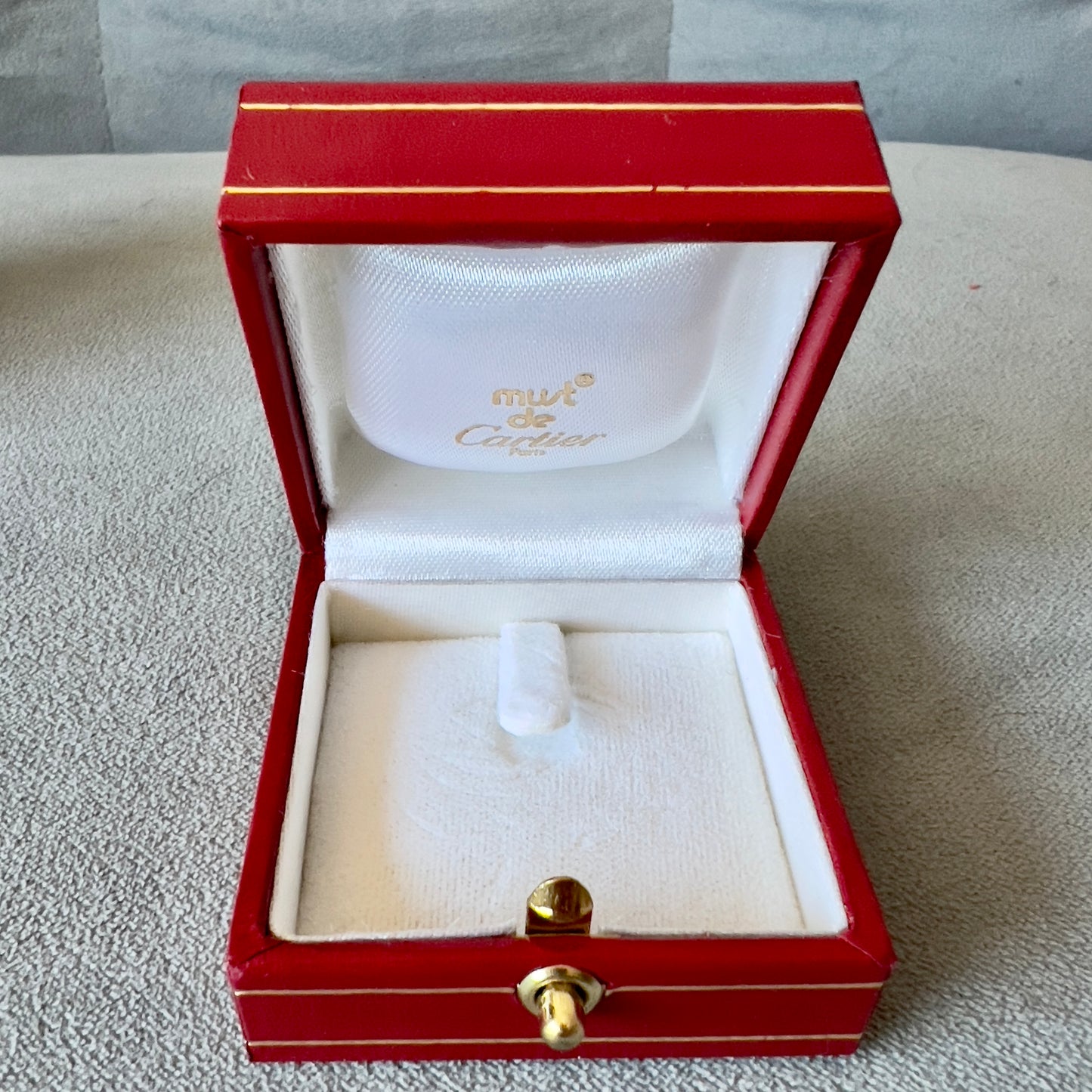 CARTIER Trinity Ring Box + Outer Box 2.25x2.10x1.5 inches + Filled Certificate in Folder
