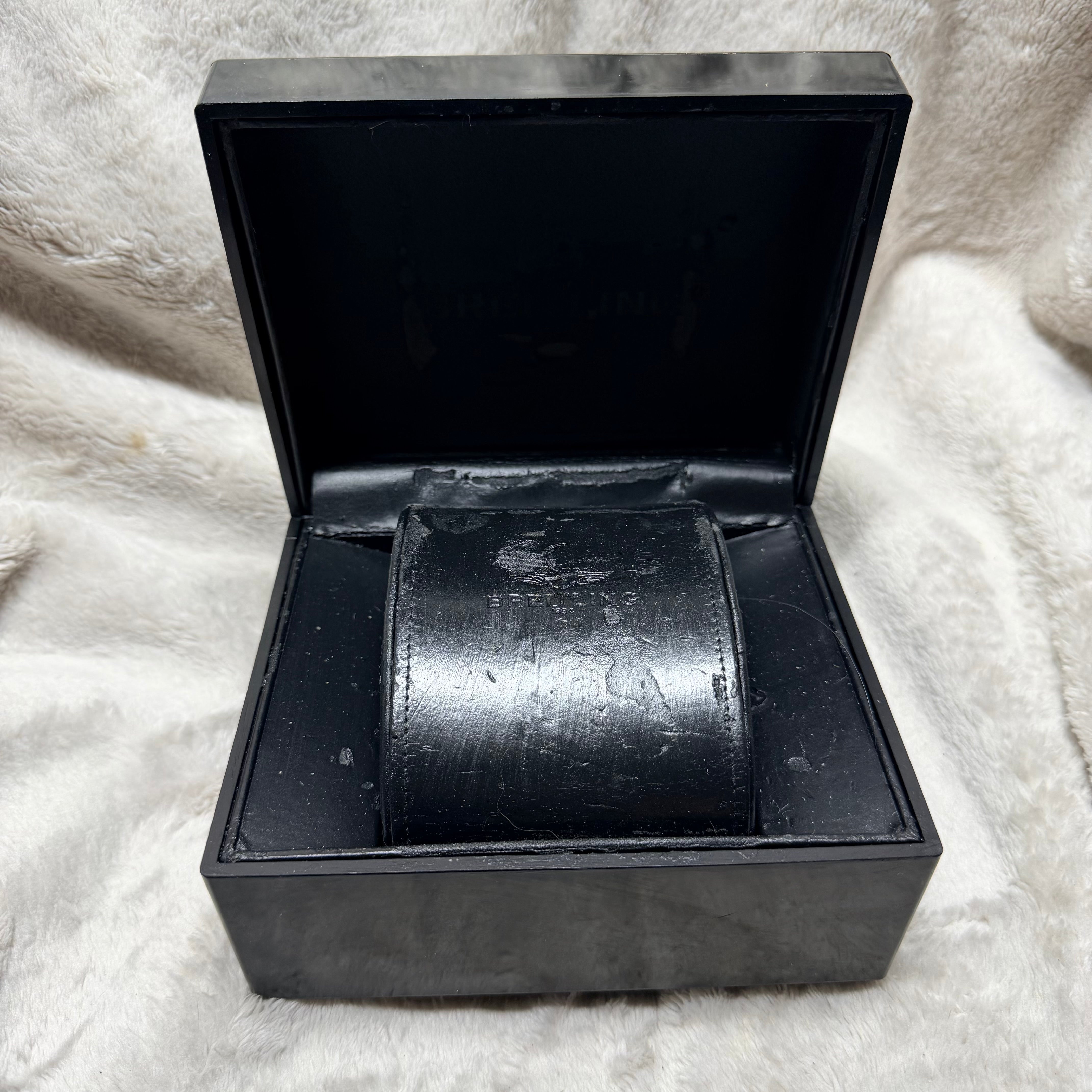 BREITLING Black Laminated Wooden Box 6x4.75x3.10 inches | NATILUXIA