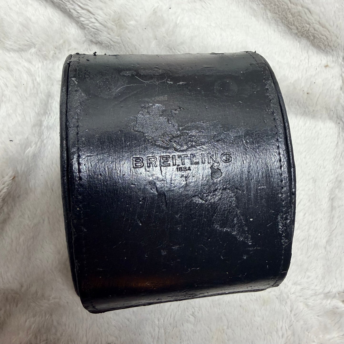 BREITLING Black Laminated Wooden Box 6x4.75x3.10 inches