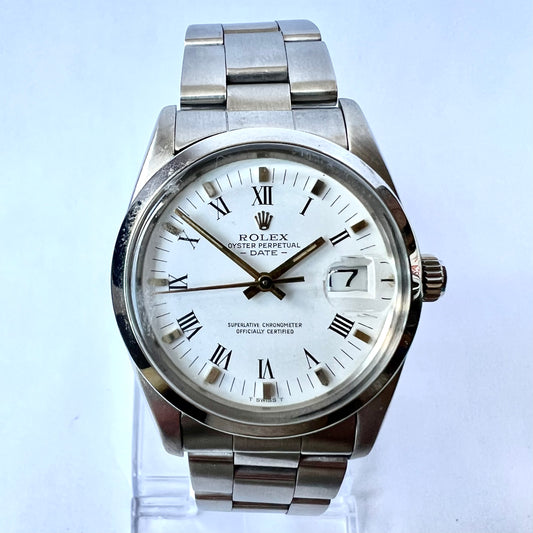 ROLEX DATE Automatic 34mm Steel Watch Oyster Bracelet