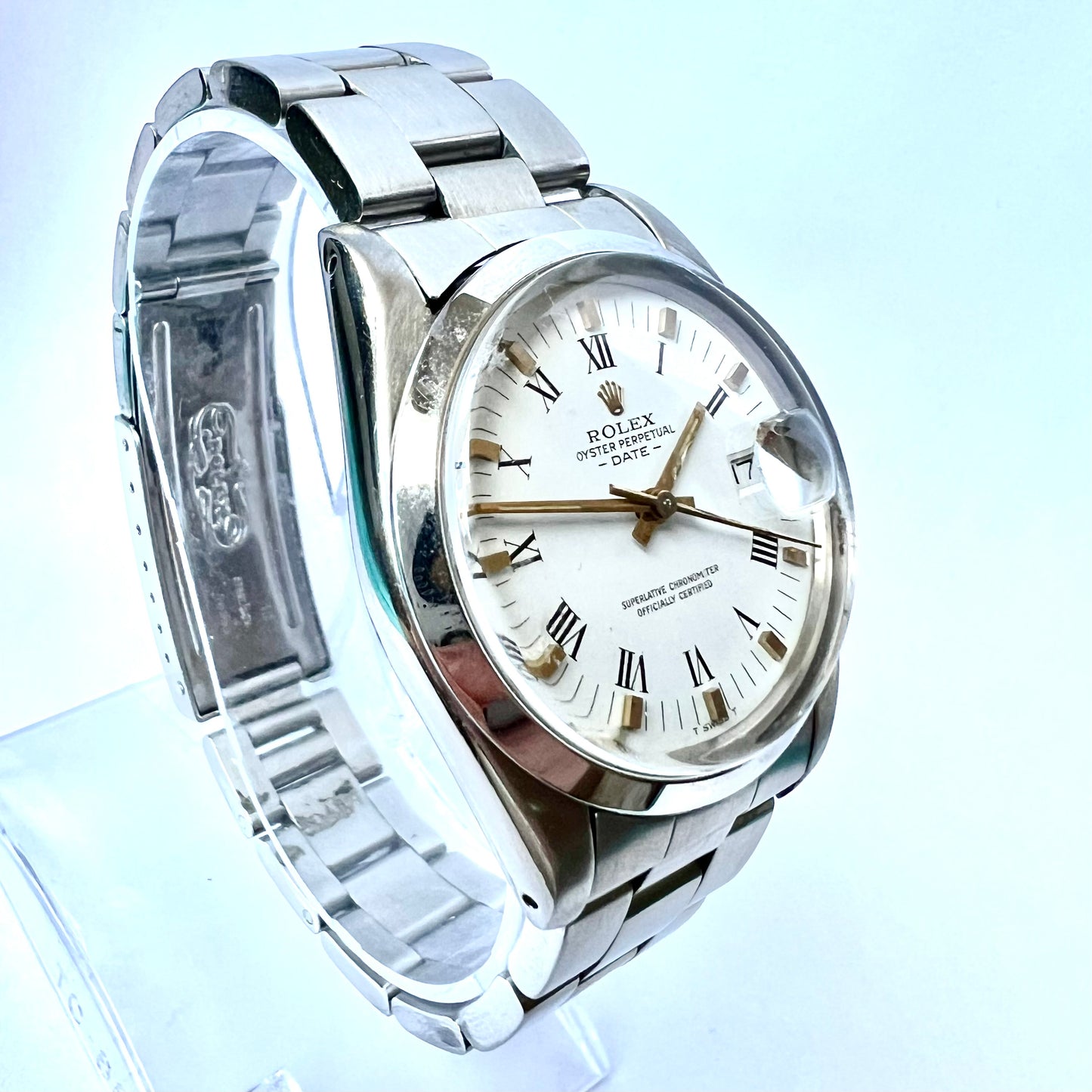 ROLEX DATE Automatic 34mm Steel Watch Oyster Bracelet