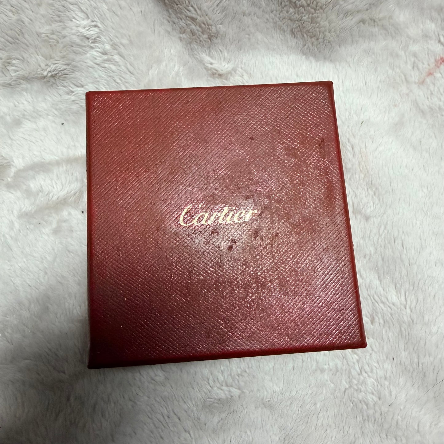 CARTIER Ring Box + Outer Box 3.40x3.25x2.40 inches