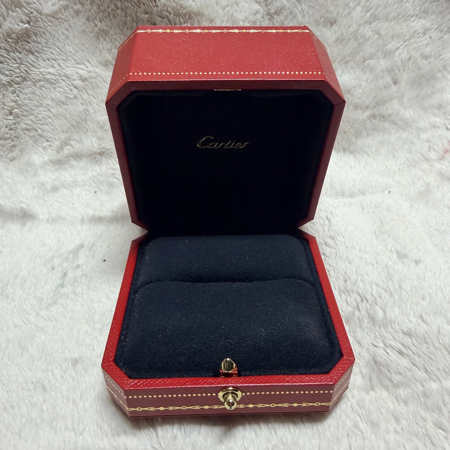CARTIER Ring Box + Outer Box 3.40x3.25x2.40 inches