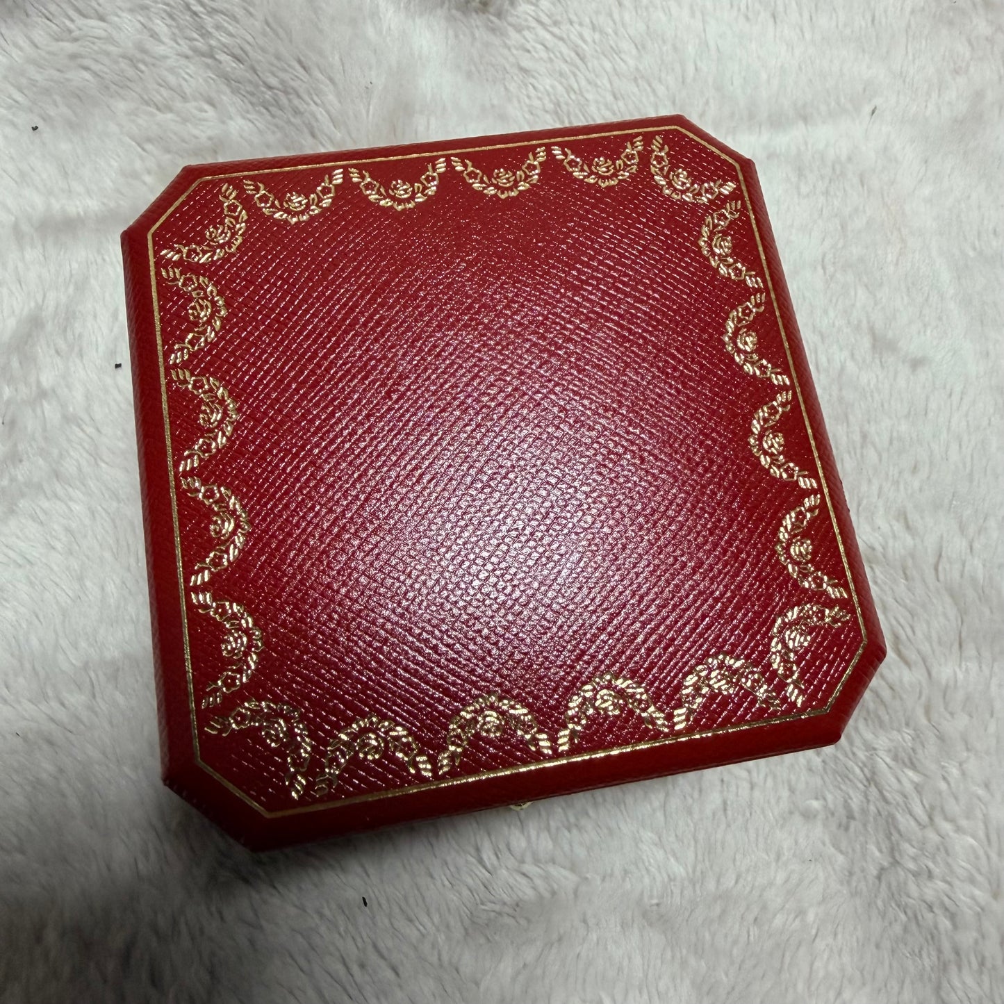 CARTIER Ring Box + Outer Box 3.40x3.25x2.40 inches
