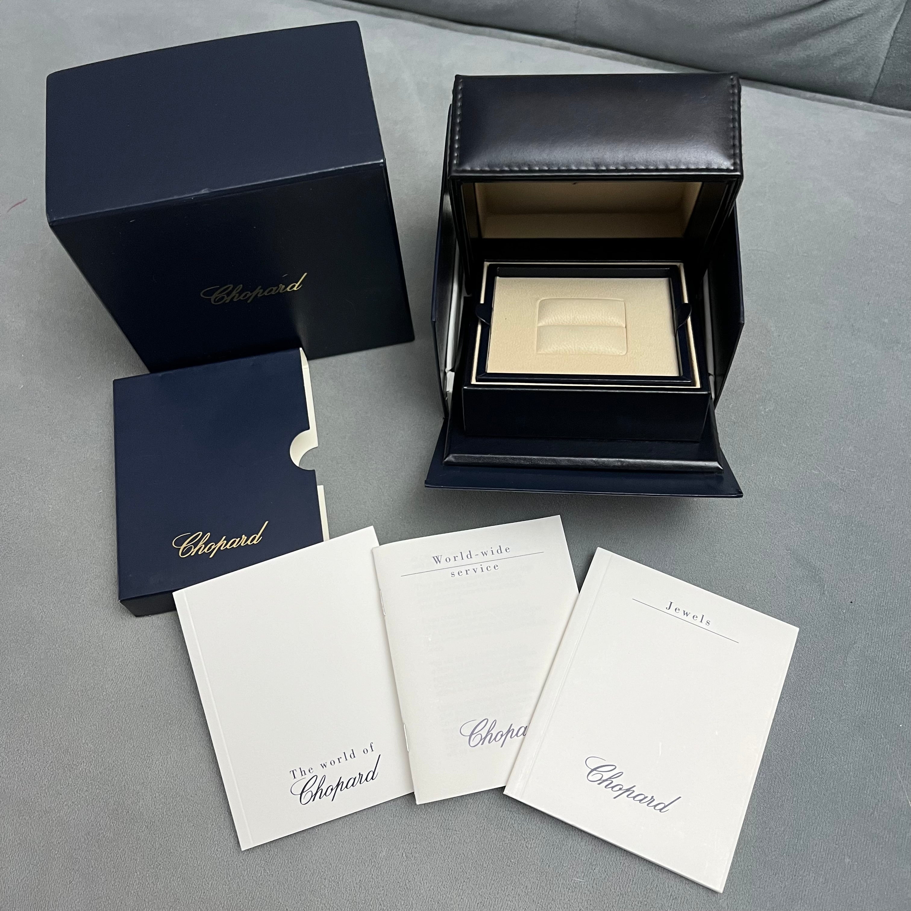 CHOPARD Ring Box +Outer Box 4.9x4.75x3.10 inches + Booklets | NATILUXIA