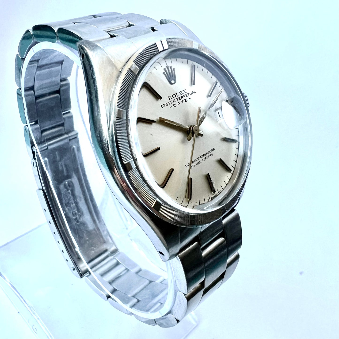 ROLEX DATE Automatic 34mm Steel Watch Oyster Bracelet