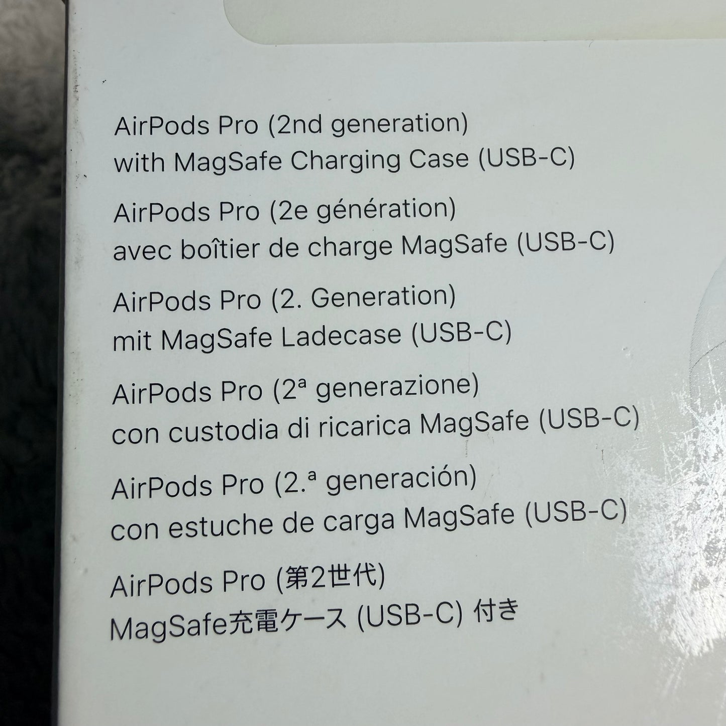 APPLE AirPods Pro 2nd generation complete box with booklets  4x3.95x2 inches