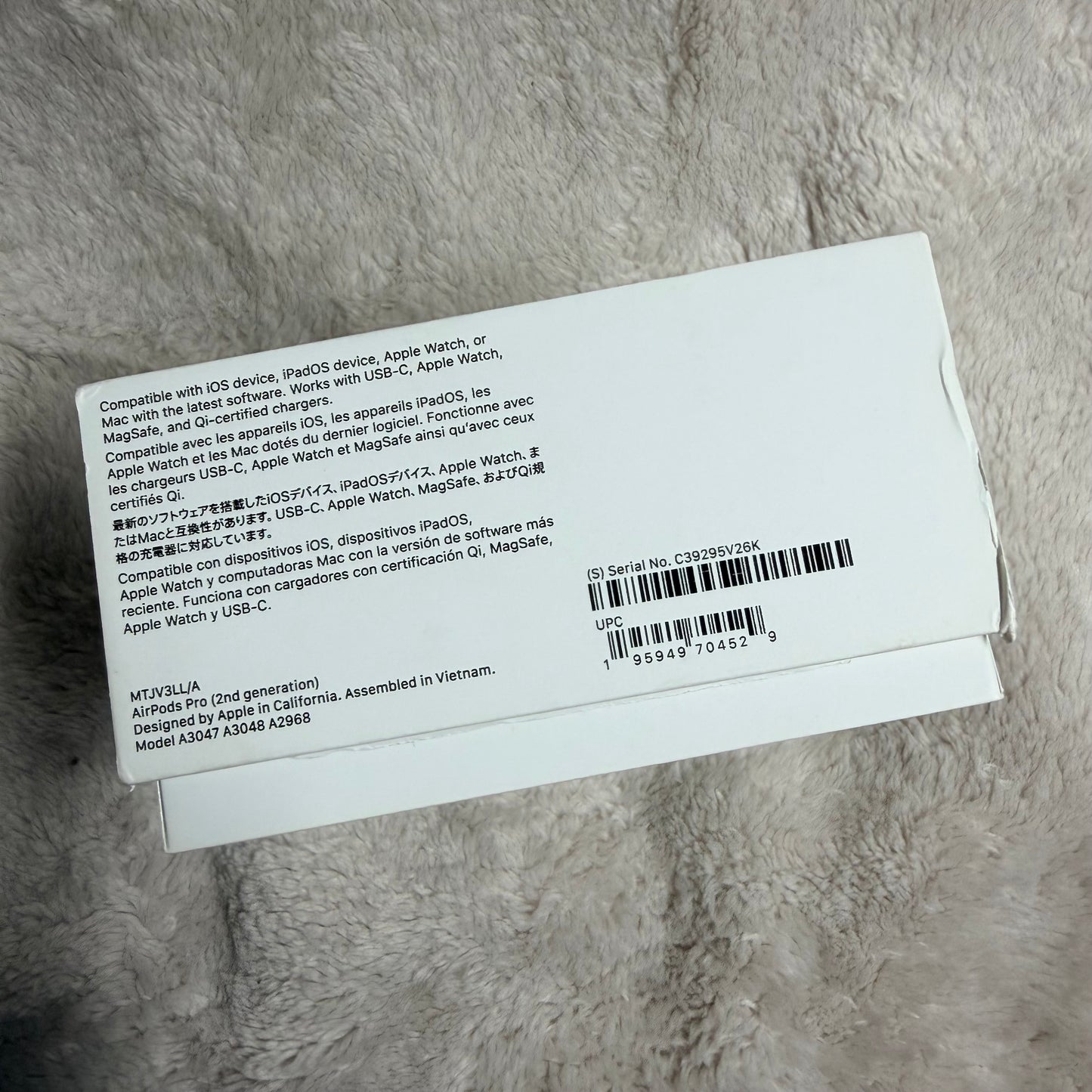 APPLE AirPods Pro 2nd generation complete box with booklets  4x3.95x2 inches