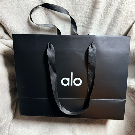 ALO Black Shopping Gift Bag 13.10x10.10x5.20 inches with Original Tissue