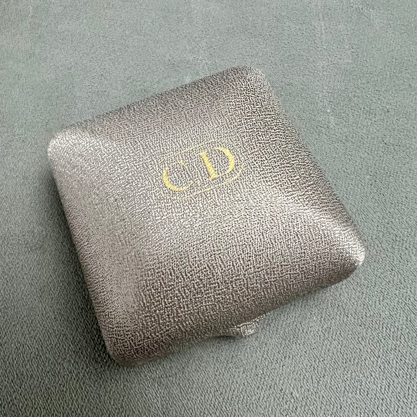 CHRISTIAN DIOR Ring/Cufflinks Box 2.5x2.5x1.5 inches