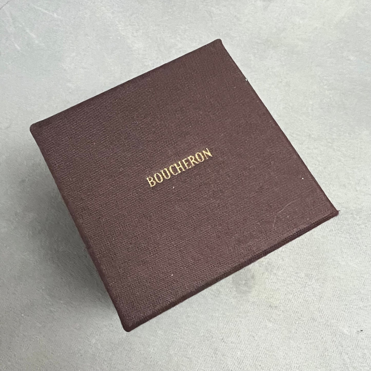 BOUCHERON Ring Box + Outer Box 3.20x3.10x3.10 inches