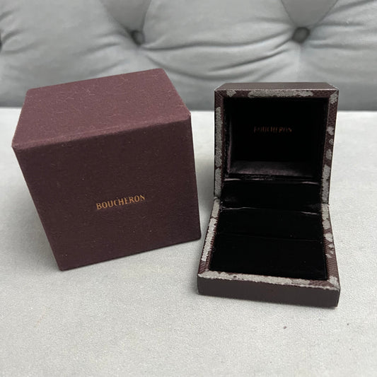 BOUCHERON Ring/Cufflinks/Earrings Box + Outer Box 3.10x3x3.10 inches