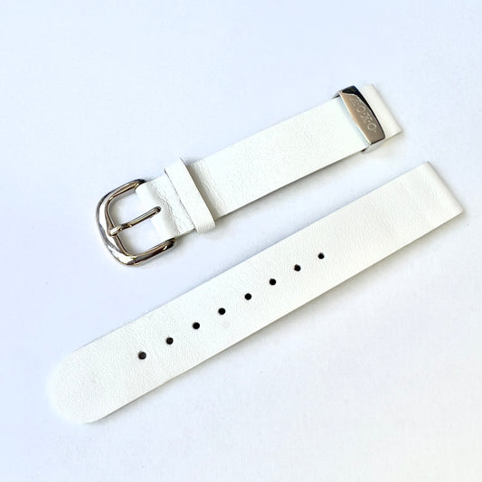 XOXO 16/16mm White Leather Strap Band with Silver Tone Buckle