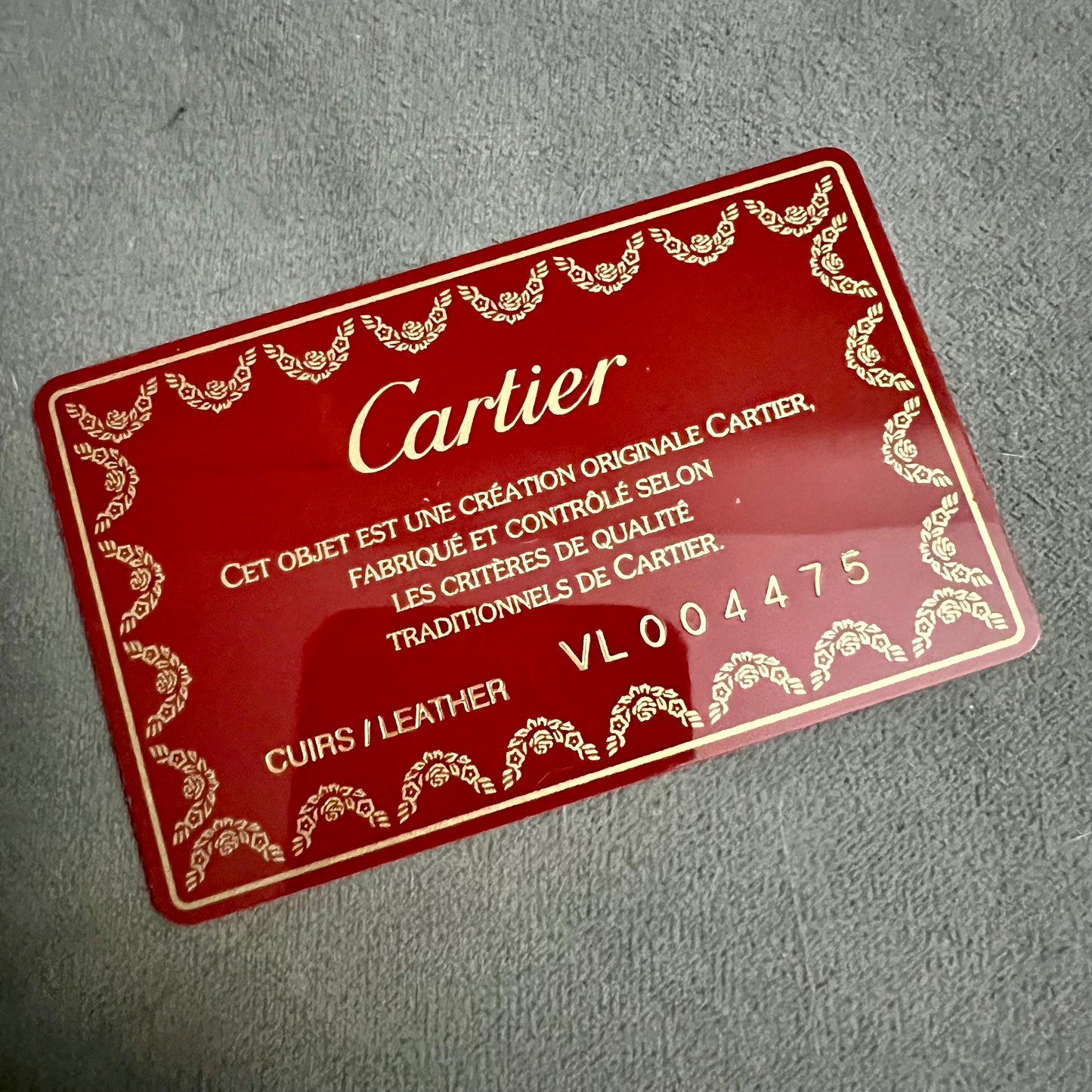 CARTIER Leather Goods Box + Certificate + Booklet + Ribbon + Wrapping Cloth