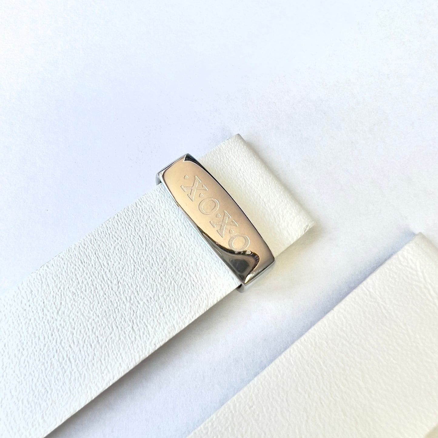 XOXO 16/16mm White Leather Strap Band with Silver Tone Buckle