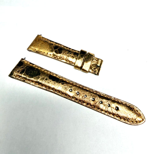 DAVID YURMAN 18mm/14mm M Bronze Genuine Alligator Leather Band Strap w/ Spring Pins