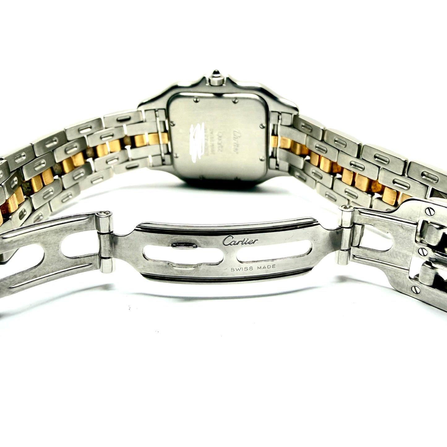 CARTIER PANTHERE Quartz 29mm 1 Row Gold 0.56TCW DIAMOND Watch White Dial