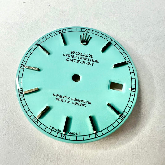 ROLEX DATEJUST 27.7mm TIFFANY Color Dial fits 36mm Rolex